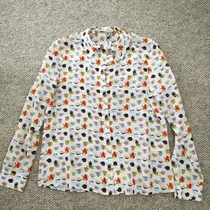 Alice + Olivia Willa placket blouse NWT teacups